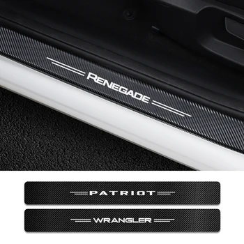 

Car Door Sill Sticker For Jeep Renegade Patriot Wrangler Cherokee Compass Trail Hawk Rubicon Liberty Commander Auto Accessories