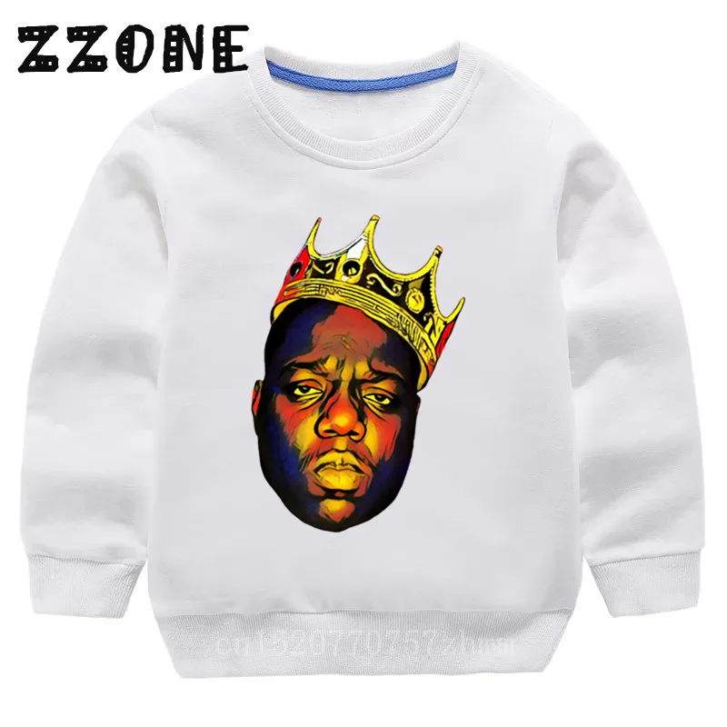 Детские толстовки с надписью «Notorious Big», детские толстовки с капюшоном, хлопковый пуловер для малышей, топы для девочек и мальчиков, осенняя одежда, KYT456