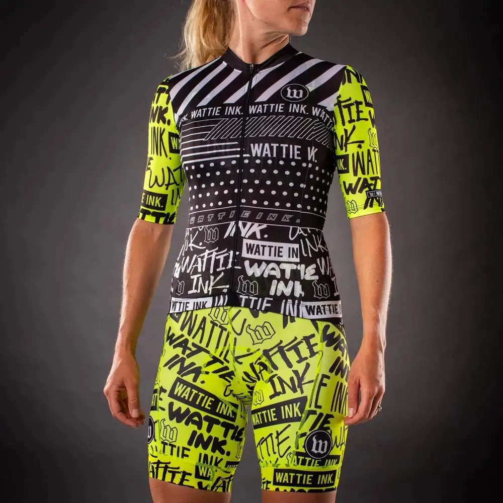 suits Wattie ink велосипедные костюмы Женская одежда короткий рукав велосипедный Джерси рубашки maillot blusas mujer de moda roupa ciclismo feminina - Цвет: suits