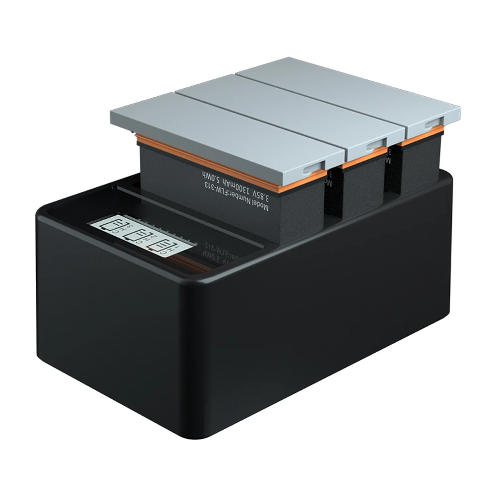 3pes 1220 mAh Action battery+ 3в1 интеллектуальное зарядное устройство для DJI Osmo аксессуары для спортивной экшн-камеры