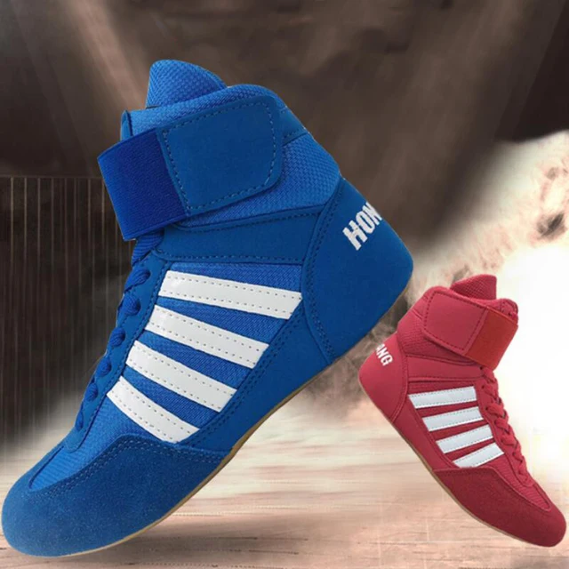 Men women child boxing shoes rubber outsole breathable wrestling shoes women wrestling costume shoes for wrestling