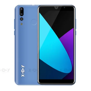 Перейти на Алиэкспресс и купить XGODY P30 3G смартфон 6 дюйм18:9 Android 9,0 2 Гб ОЗУ 16 Гб ПЗУ MTK6580 четырехъядерный двойной 2800 мАч GPS WiFi 5MP мобильный телефон celular