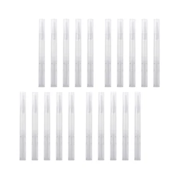 

21Pcs Transparent Empty Nail Oil Twist Pen Cosmetics Container Lip Gloss Applicators Liquid Tube (NO.1, 3ml)