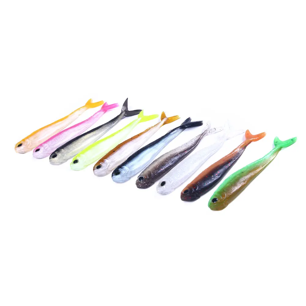 20PCS Soft Rubber Fishing Lure Pike Swimbait 8.5cm/2.6g Fish Bait Tail Bass