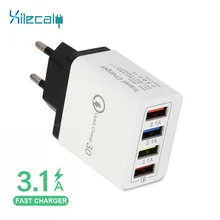 3.1A 4 порта USB зарядное устройство Quick Charge 3,0 для samsung iPhone XiaoMi huawei настенный мобильный телефон Универсальный адаптер Быстрая зарядка
