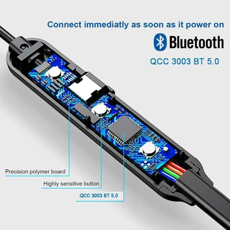 Новые QCC3003 Беспроводные Bluetooth 5,0 наушники шеи Висячие Наушники водонепроницаемые спортивные наушники