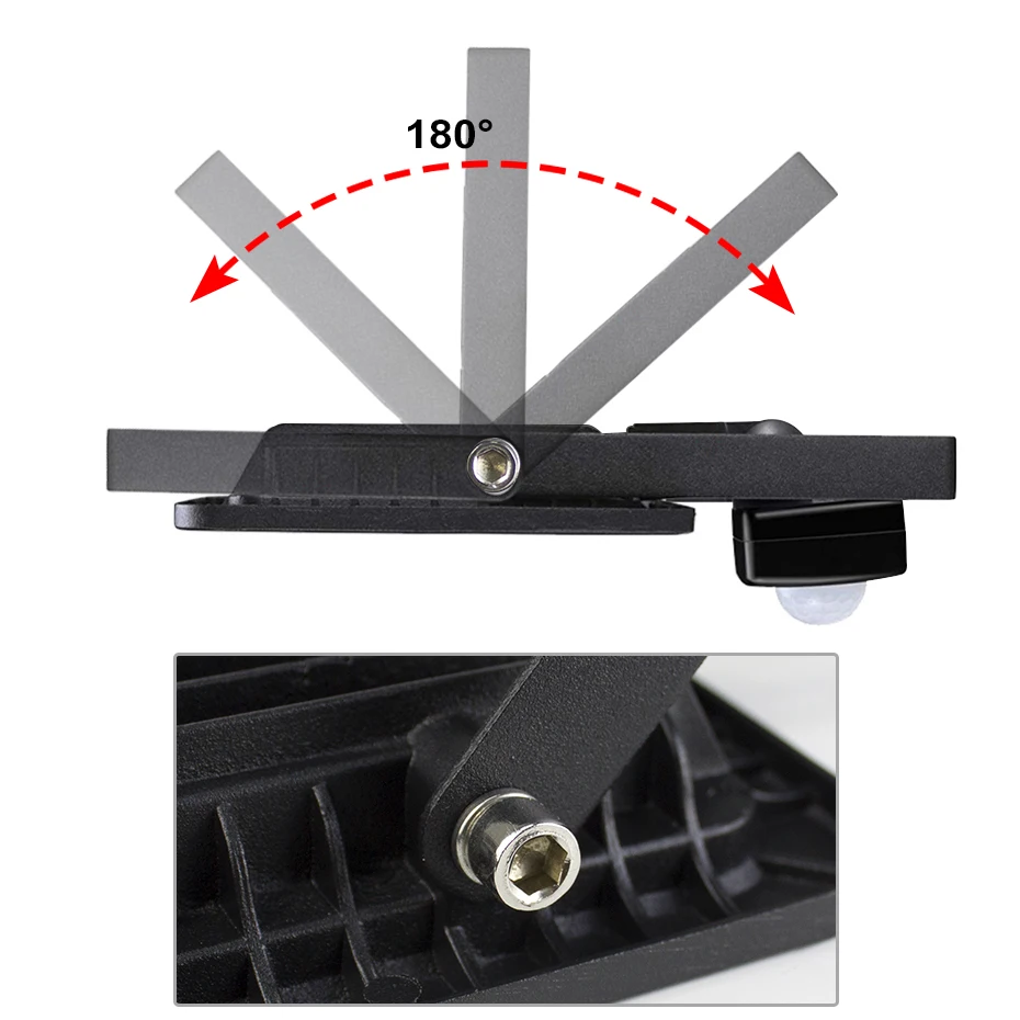 AC180-265V Светодиодный прожектор 10 Вт 20 Вт 30 Вт 50 Вт PIR Светодиодный прожектор Refletor наружный прожектор с датчиком движения водонепроницаемый IP66 D4