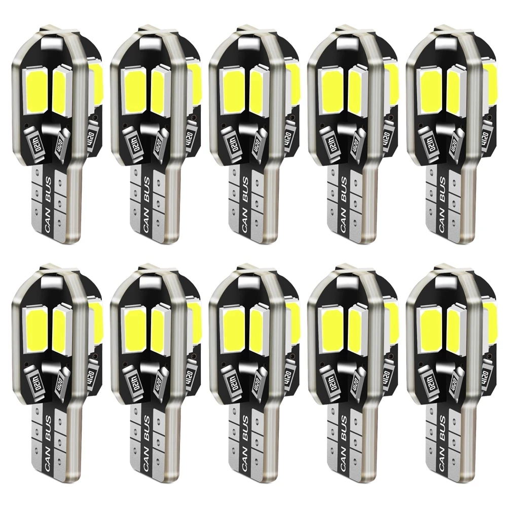 10X T10 Led лампочка для салона автомобиля Canbus VW Golf Polo Passat Scirocco Tiguan Skoda Octavia Seat теплый
