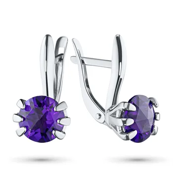 

Earrings made of silver with amethyst 21006-001-9