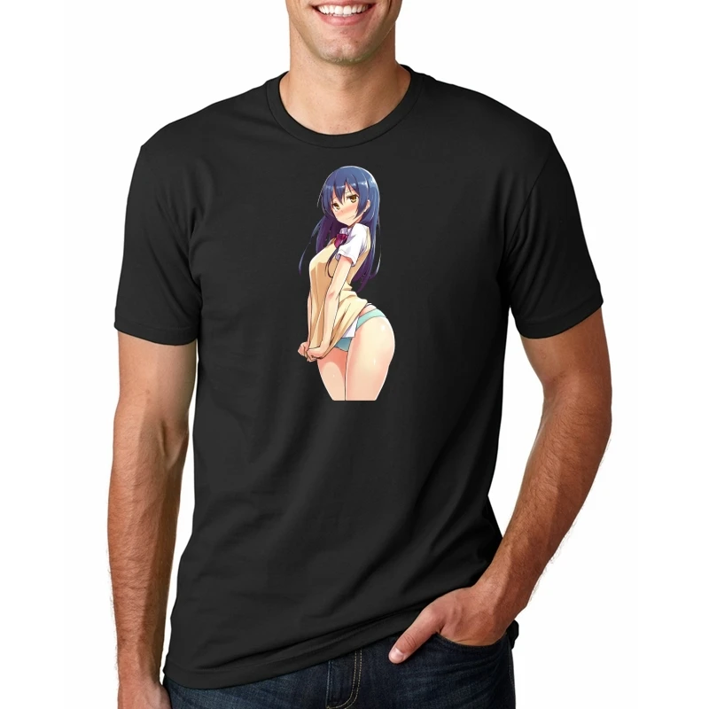 I Love Pigs Emelie Ahegao Funny Men's T-Shirt Sex Anime Waifu T Shirt men 2019 new fashion Material Tee unisex |