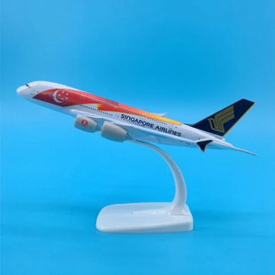 20 см 1:300 масштаб Airbus Boeing Airlines самолеты самолет сплав модель игрушки коллективные детские игрушки F коллекции - Цвет: Singapore red