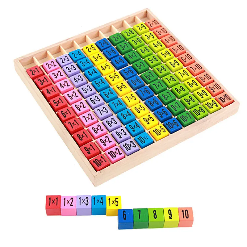 

kids interesting Wooden Toys Montessori for Children Educational Toy boy 99 Multiplication Table Math Arithmetic Teaching Aids