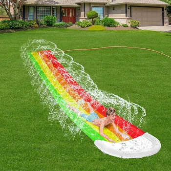 

Summer inflatable water mat for children Safety Garden Mat Toys Play Water toy grass outdoor children flush board skateboard