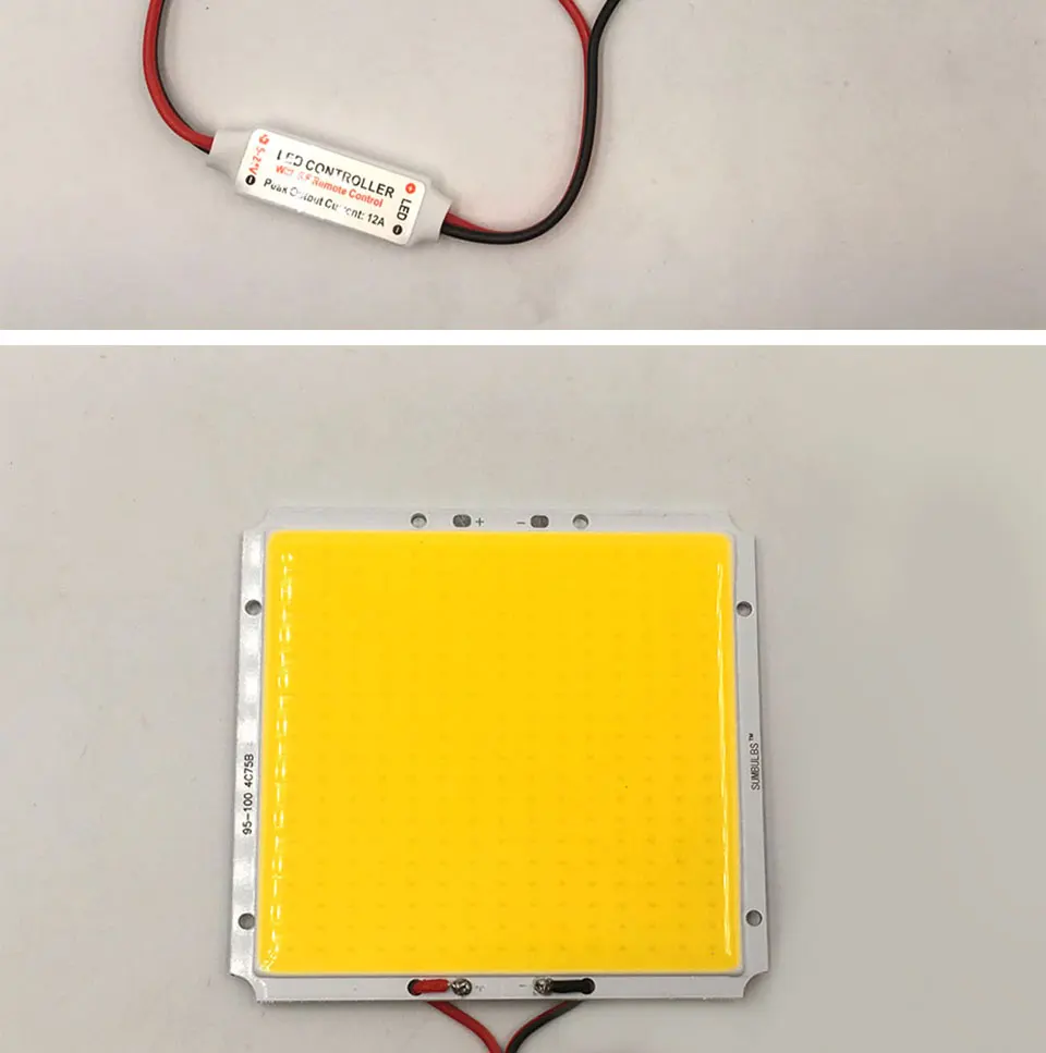 10095mm 50W Dimmable LED Light Bulb COB Chip 12V 110V 220V LED Lamp with Dimmer Controller Cold Warm White Lighting for DIY (8)