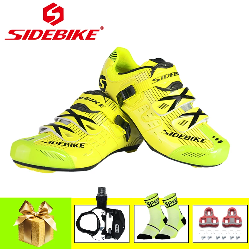 package 1 for Y SIDEBIKE, обувь для шоссейного велосипеда, велосипедные педали, sapatilha ciclismo, самоблокирующиеся, дышащие, для спорта на открытом воздухе, атлетические, для езды на велосипеде, snekaers - Цвет: package 1 for Y