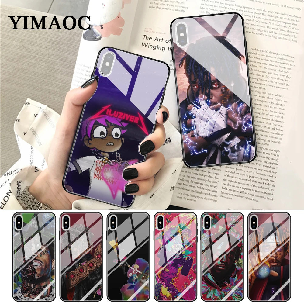 YIMAOC Lil Uzi Vert Glass Phone Case for Apple iPhone XR X XS Max 6 6S 7 8 Plus 5 5S SE |