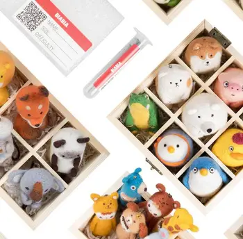 

Set Gift Box wool needlepoint kit wool felt needle felting keychain craft needlecraft DIY handmade