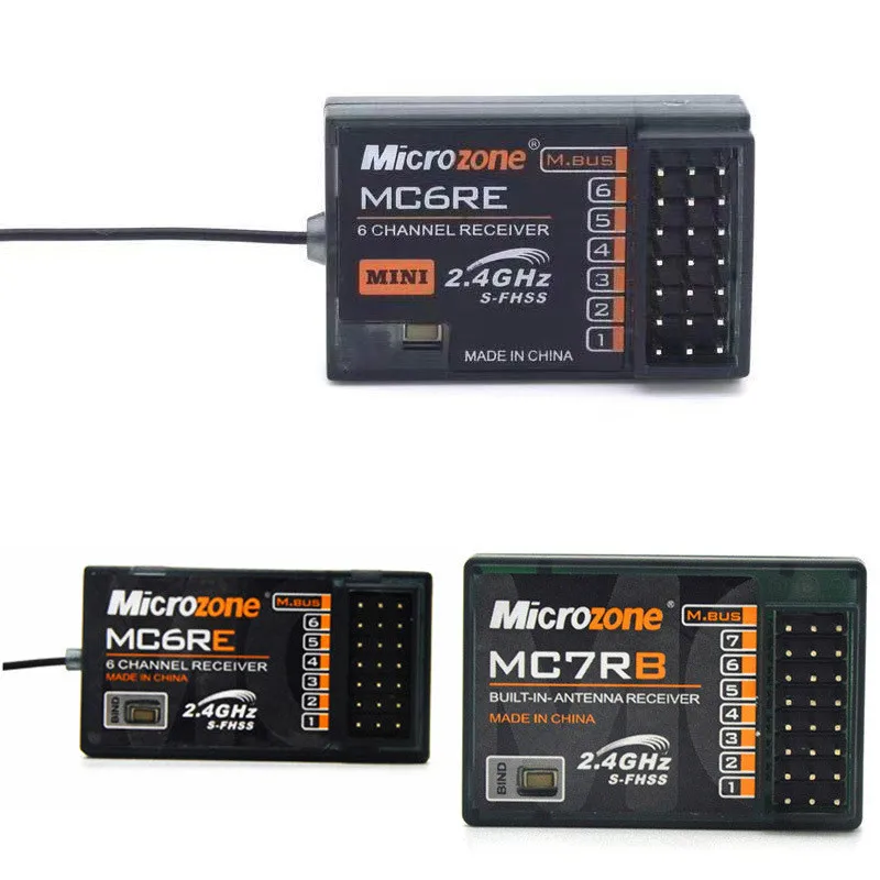 1pcs MicroZone MC6RE MC7RB MC6RE MIni Receiver 6CH For MicroZone MC6C 2.4G 6CH Controller Transmitter For RC Airplane Drone