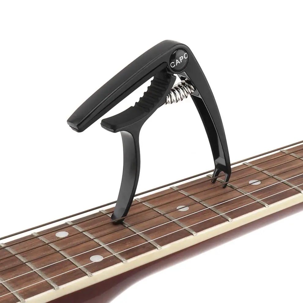 Алюминиевый сплав металл черный гитара капо с Pin съемник для гитары Гавайская гитара, настройка