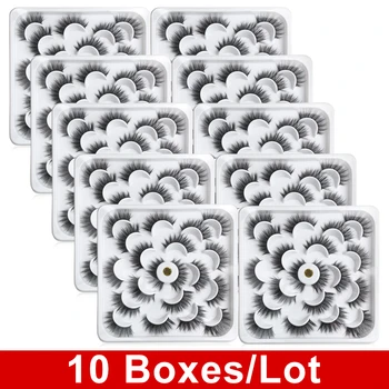 

5/10/15/20/30 boxes False Eyelashes Natural Soft Fake Eyelashes Extension Wispy Fluffy Mink Lashes Makeup Kit Cilios