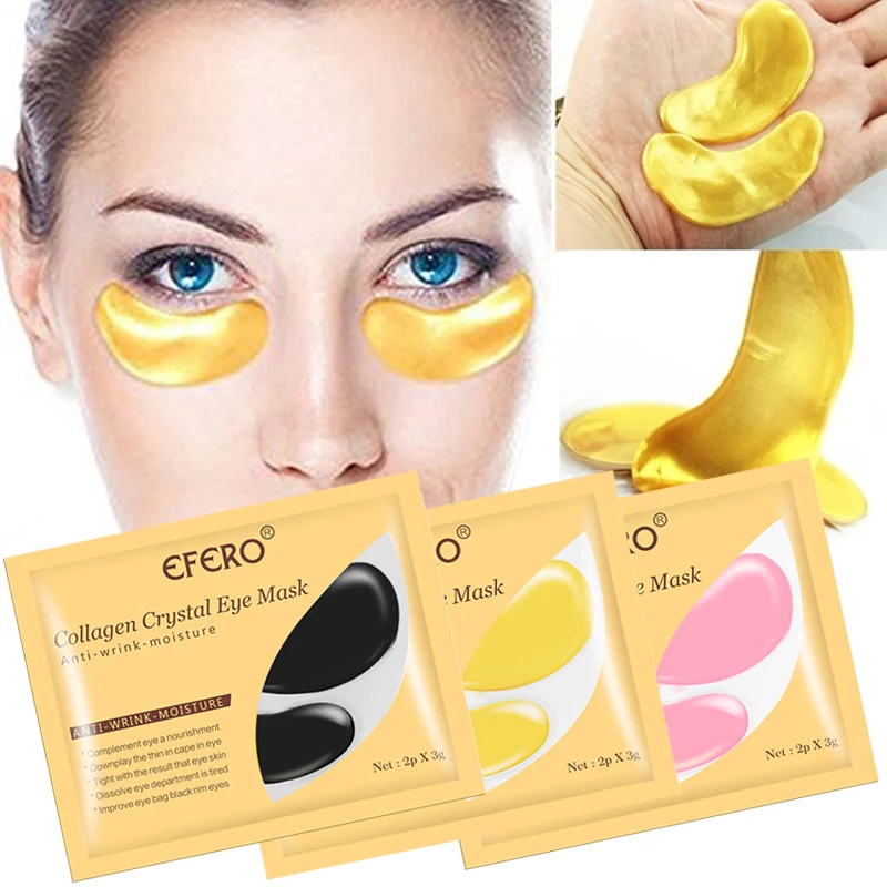 

10pcs=5pair High quality Gold Crystal collagen Eye Mask Hotsale eye patches