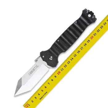 

Immortal 23HVB Finish Steel Blade High hardness Tactical Knife ABS Handle Camping Rescue Outdoor Survival EDC tool Folding knife