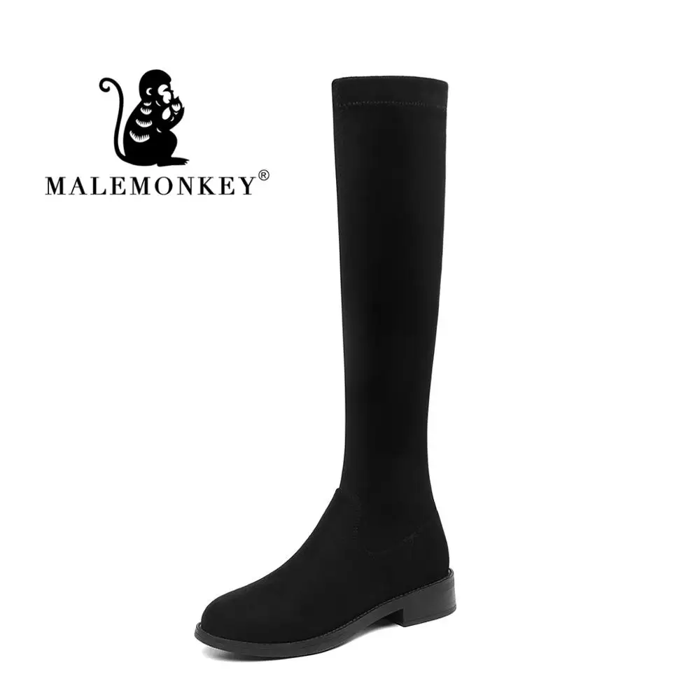 Malemonkey/2019 г. Size35-40-зимние модные женские сапоги до колена ботфорты на платформе