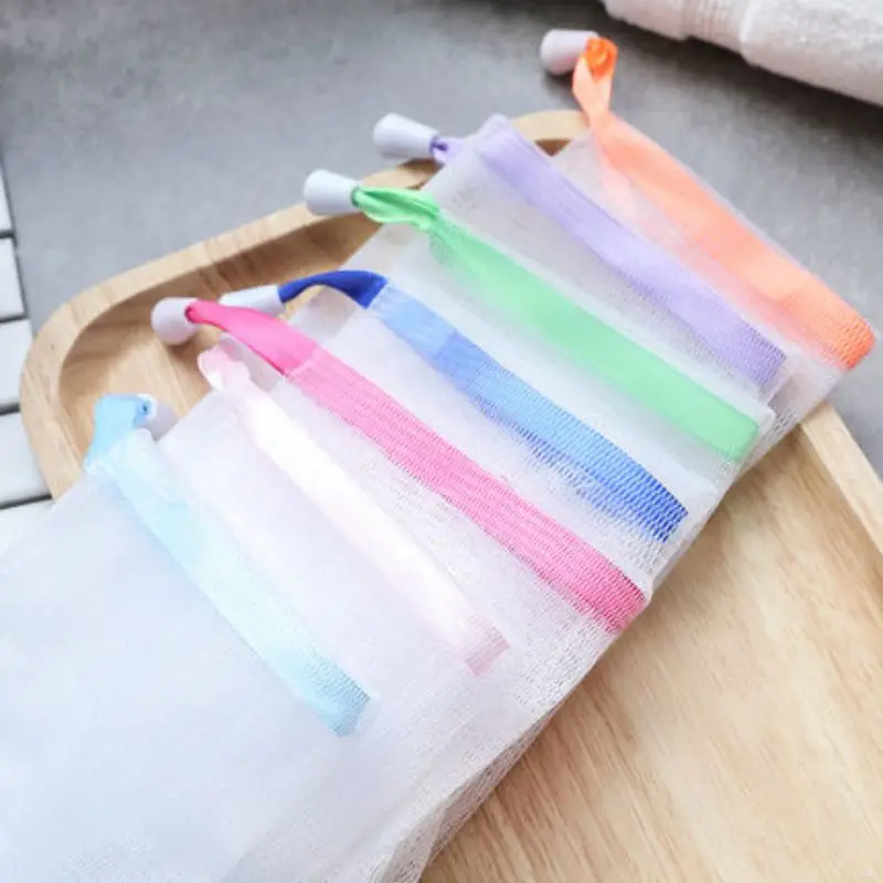 

Portable Cleansing Foaming Net Natural Foam Cover Net Foam Net Soap Foam Drying Bath Cleaning Tool Soap Bag Soap Mesh 1PC