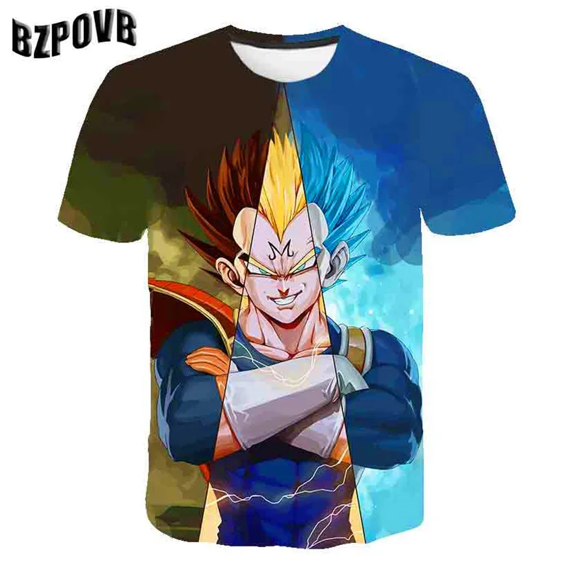 Футболка для взрослых Аниме Dragon Ball Super Saiyan, новинка, летняя Высококачественная Мужская Футболка реглан, повседневные футболки, S-6XL