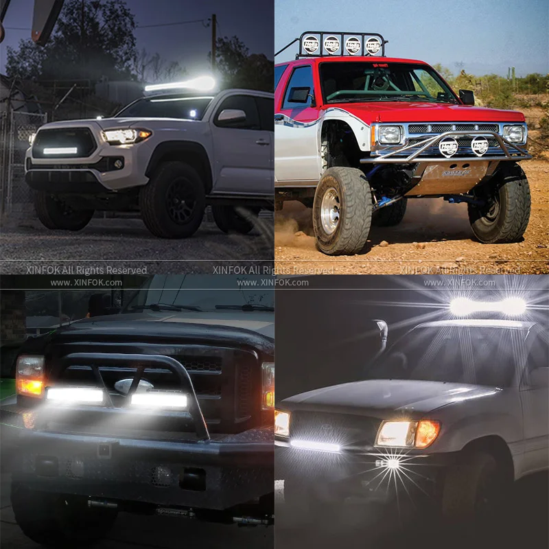 Work Light LED Light Bar Car LED Work Flood Spot Combo Light 3030 SMD 87 Watts Bright 6500K DC 12-24 Volts Spotlights Truck 4x4 4WD