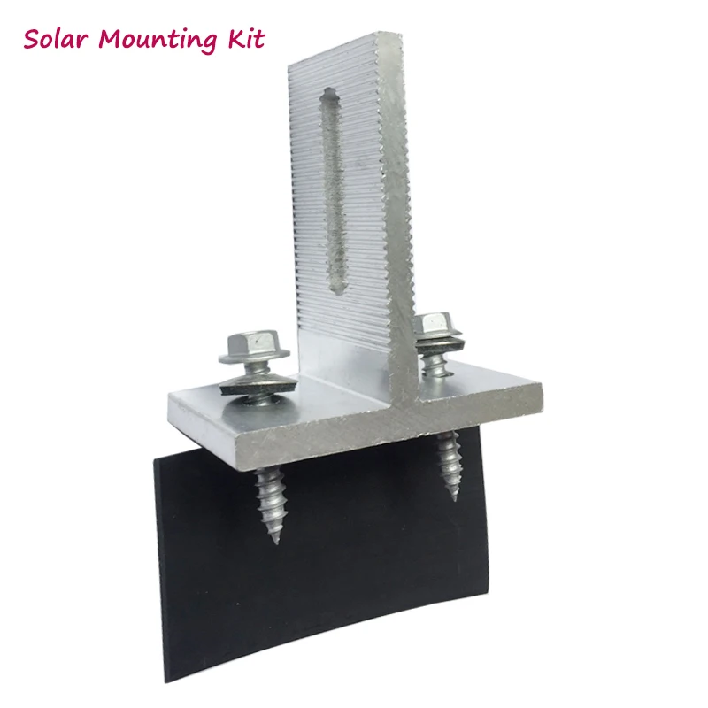 

solar panel mounting bracket kit fixed on the house solar panel aluminum L & T feet clamp with screws on grid solar system