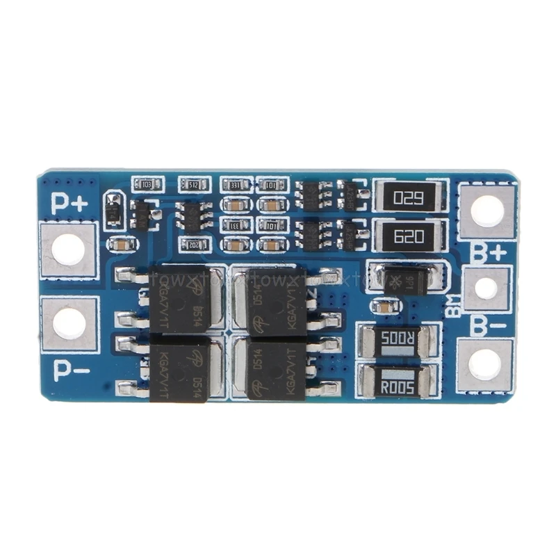 

2S 10A 8.4V 7.4V 18650 Lithium Protection Board BMS PCM PCB Li-ion Lipo 2 Cell Pack with Balance Function Charger ProtModule S11