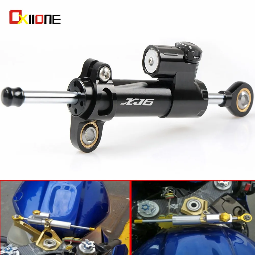 

Universal Motorcycle CNC Steering Dampers Stabilizer Safety Control For YAMAHA XJ6 XJ 6 XJ6 N XJ6 DIVERSION XJ600 With Logo CAFE