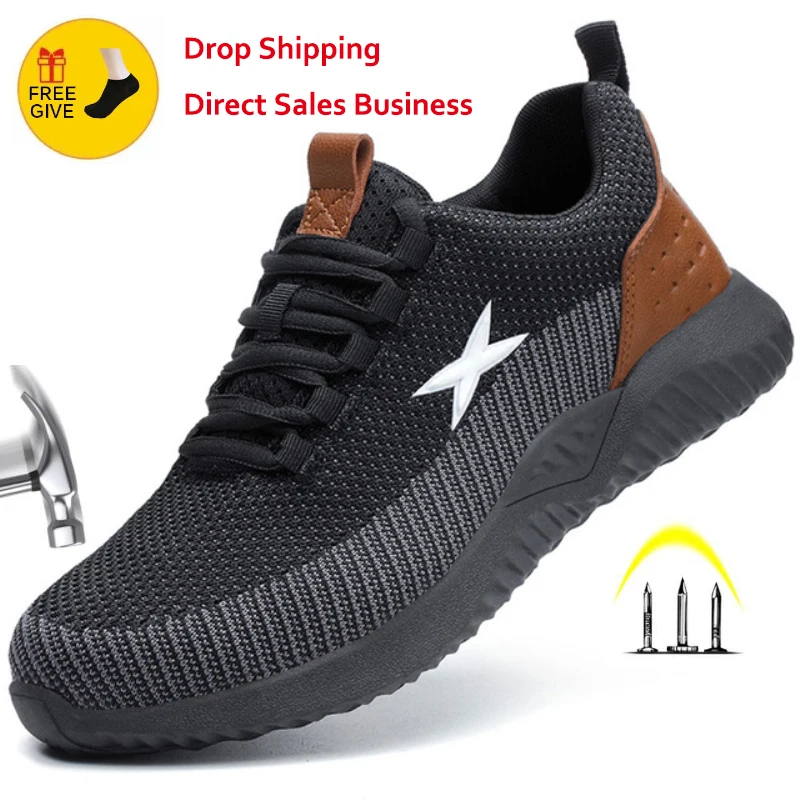 Zapatos De Seguridad Para Hombre Y Mujer – Ligeros, Transpirables, Puntera De Acero, Antideslizantes, Ideales Para Trabajo