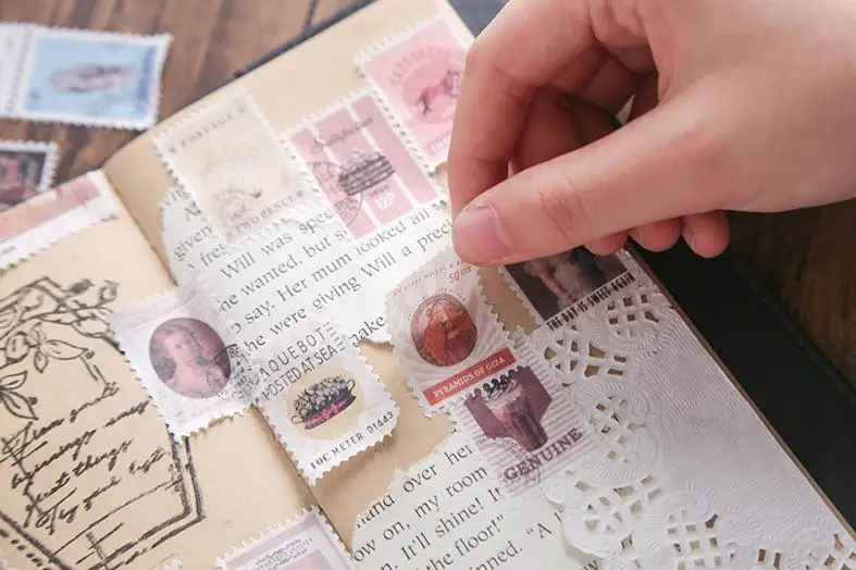 Винтажный штамп серии Bullet Journal васи лента Ретро кофейное растение Алиса декоративная клейкая лента Сделай Сам Скрапбукинг наклейка этикетка