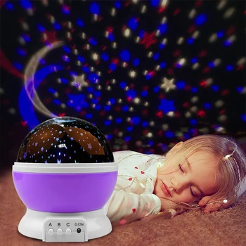 

Projector Sky Star Moon Night Light Children's Bedroom Decoration Lamp Romantic NightLight Christmas Gift