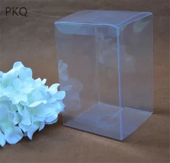 

5x5x8cm Plastic Clear PVC Boxes Transparent Waterproof Gift Box PVC Carry Cases Packaging Box For jewelry/Candy/toys 30pcs