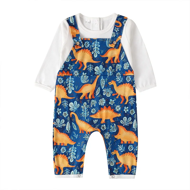 Baby Romper Dinosaur Printing Fashion Newborn Long Sleeve
