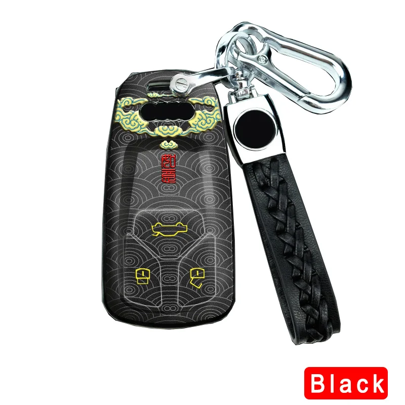 

New TPU Key Case Cover For Audi A4 B9 Q5 Q5L Q7 A5 S5 TT TTS 8S Creative Chinese Style 3D Relief Pattern Protect Shell Keychain