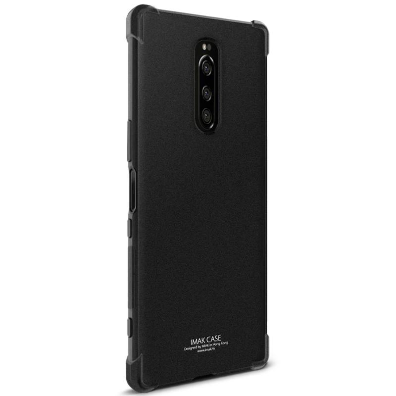 IMAK 360 Защита для sony Xperia 1 Кристальный чехол Xperia 5 Чехол прозрачная задняя крышка из ТПУ для sony 1 чехол Xperia1 Coque Xperia5 - Цвет: Matte Black