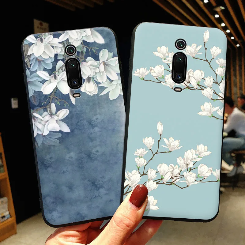 Redmi Note 7 3D цветок тиснение Чехол для 6 A TPU силиконовый задней чехлы редми 7а redmi 7a