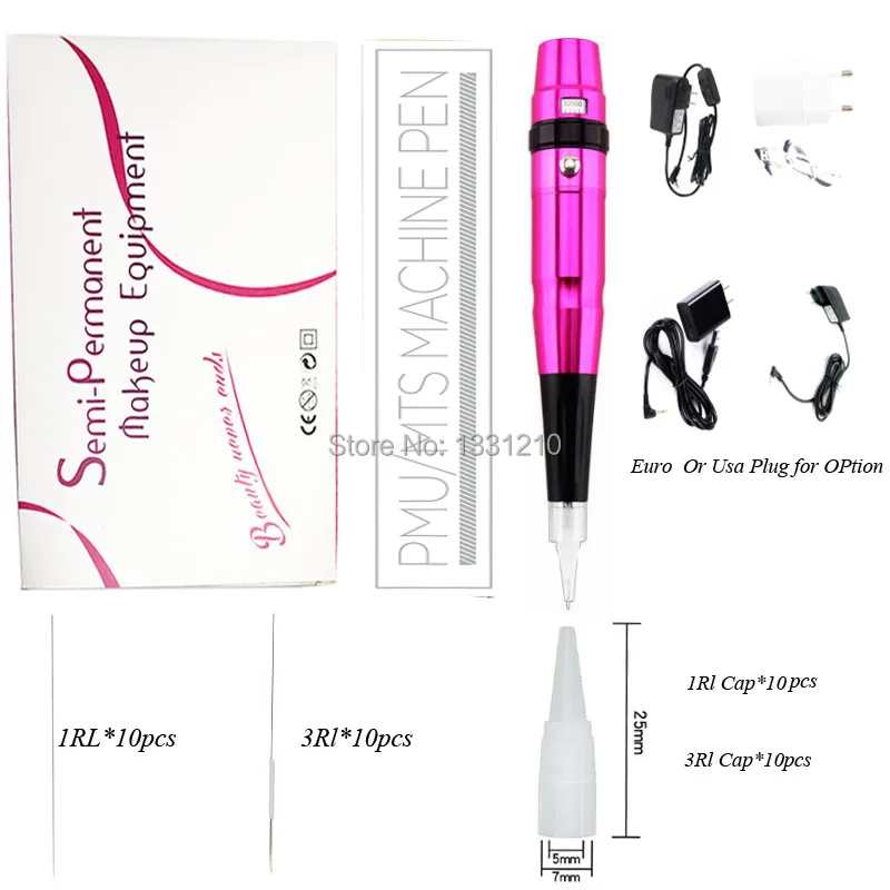 

Dermуgrafo Universal +20 Agulhas +20 Caps Rotary Swiss Motor Tattoo Machine With Universal Needles For Eyeliner Eyebrow Lip