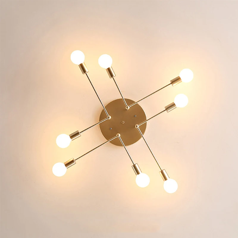 Smuxi светодиодный потолочный светильник, современный потолочный светильник для спальни, дома, гостиной, кованого железа, подвесной светильник, 220 В, E27(лампа не входит в комплект