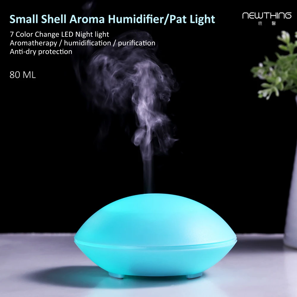 

80ml Mini USB Diffuser Aroma Essential Oil Humidifier Ultrasonic Aromatherapy Diffuser 7 Color Change LED Night light for home