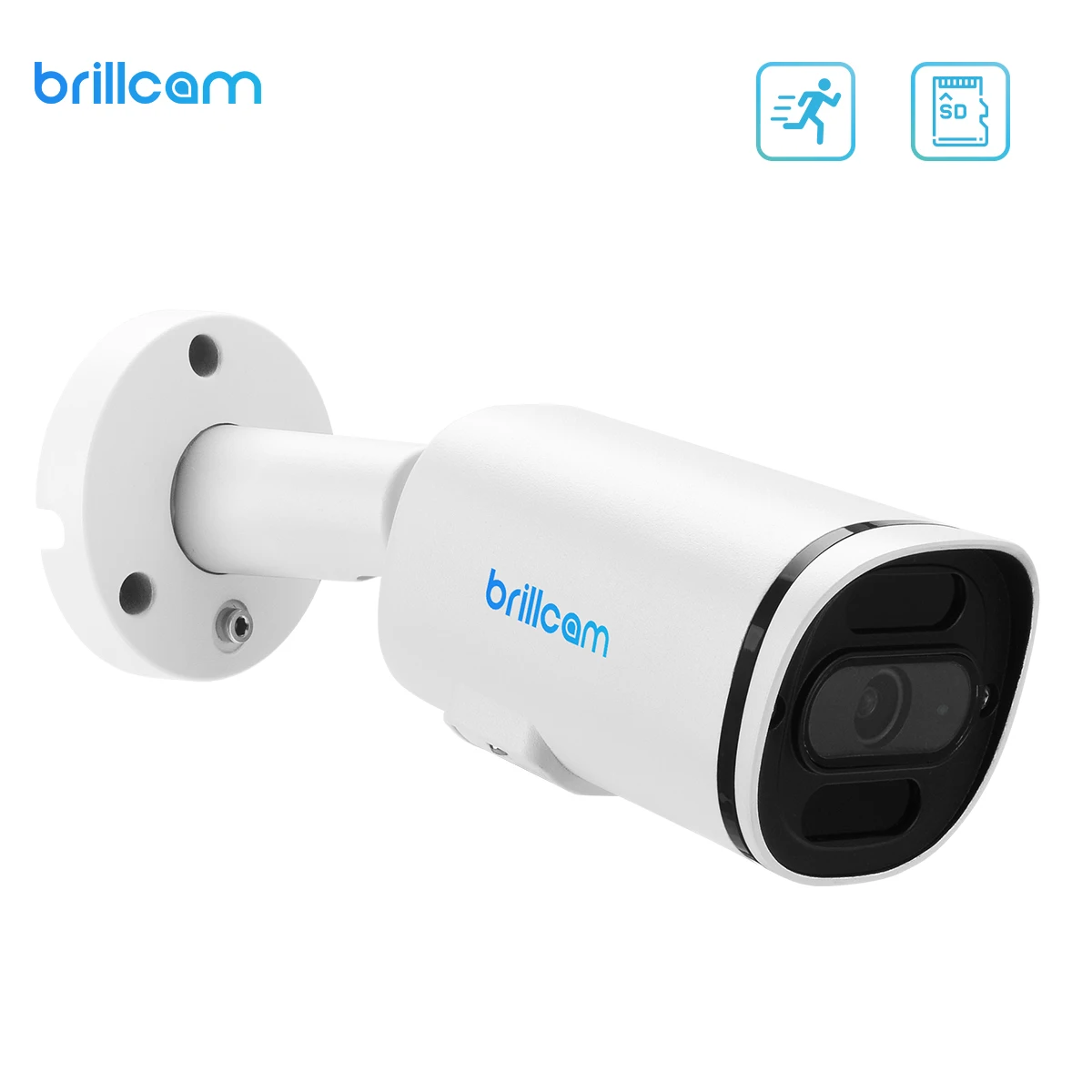 Инфракрасная цилиндрическая IP-камера Brillcam 8 Мп UHD с 2 мм PoE IP67 погодозащищенная ИИ
