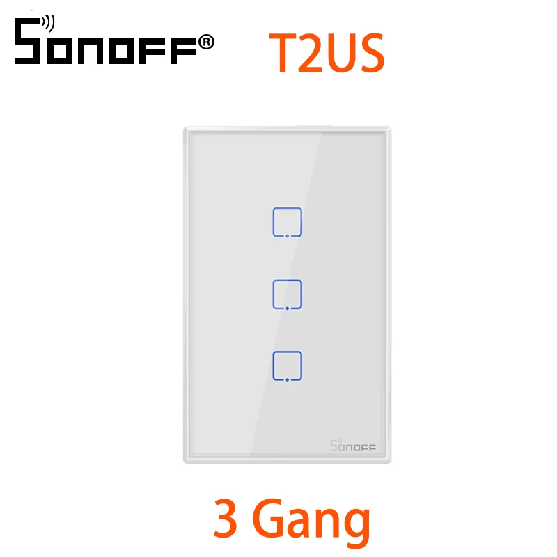 SONOFF T2 TX умная панель с 3 бандами для Alexa Amazon Google Home умный дом автоматизация Wi-Fi умный Переключатель ЕС, Великобритании и США - Комплект: T2 US 3C