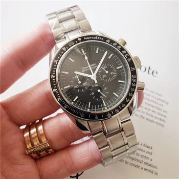 

Chronograph Watch Moon landing luxury men's watch multi-function chronograph watch mineral glass stainless steel