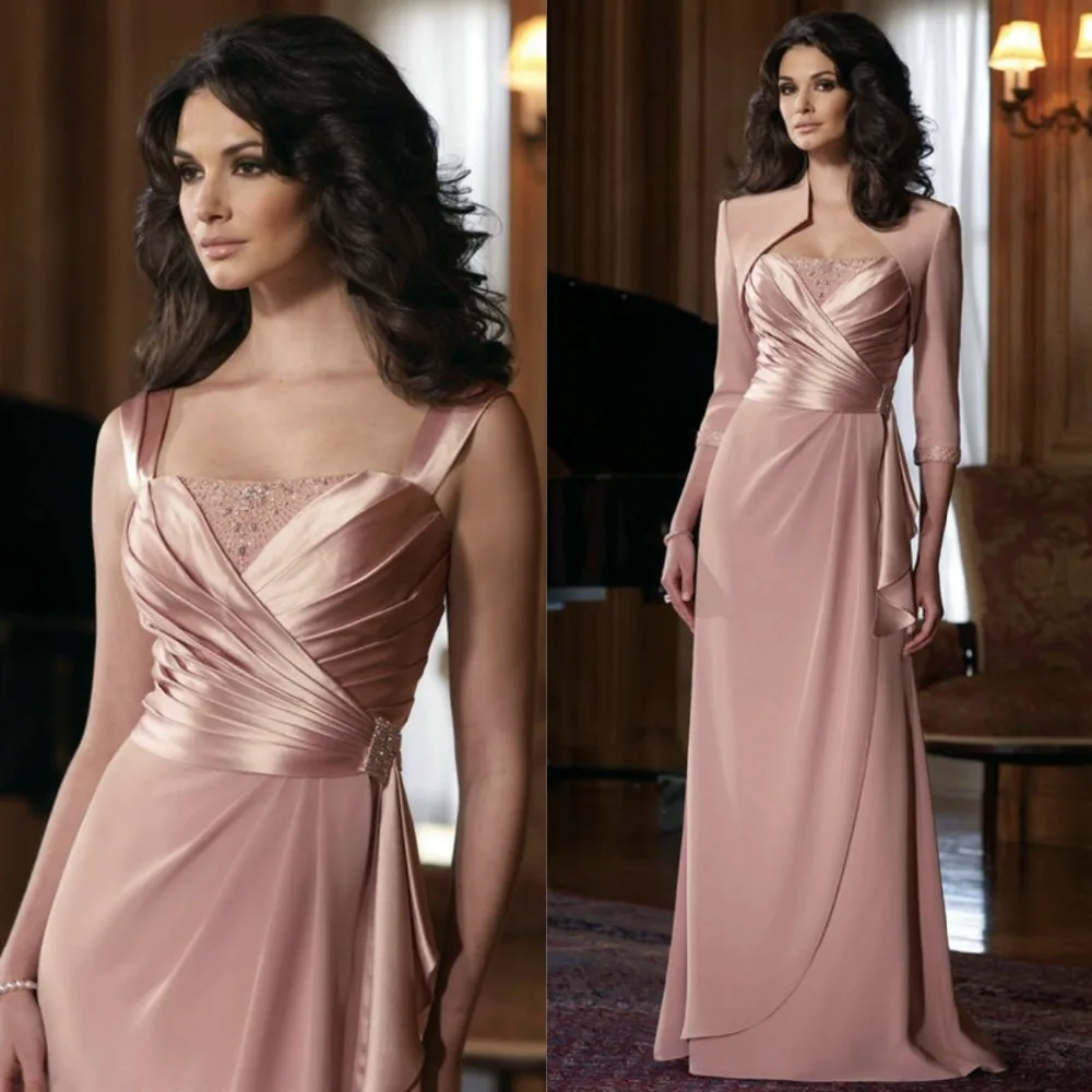The Best Selling Floor Length With Jacket Mother Of The Bride Free Shipping New Wedding Party Dress