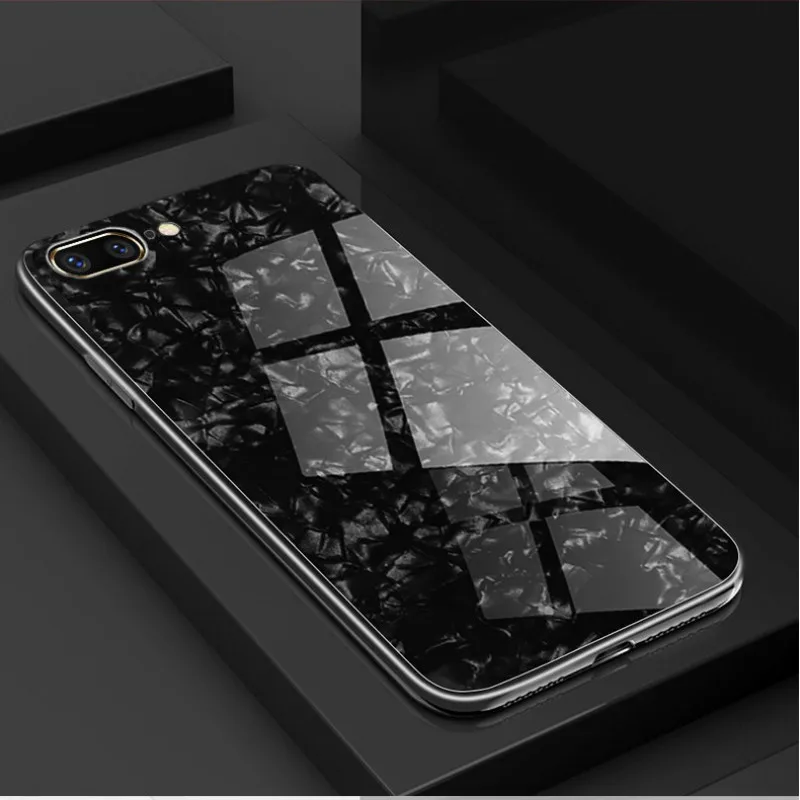 Стеклянный чехол для телефона для Iphone 7, 8, 6, 6 S, защита от падения, задняя крышка для Iphone XR X, XS MAX, ультратонкий, мягкий, ТПУ, серебристый чехол, роскошный