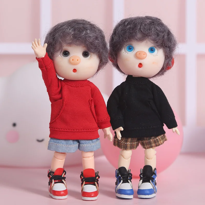 Ob11 Детская толстовка с длинными рукавами футболка PICCOD 1/12 BJD красивый узел свинья GSC глина вентилятор Кукла Одежда obitsu11 мини кукла одежда
